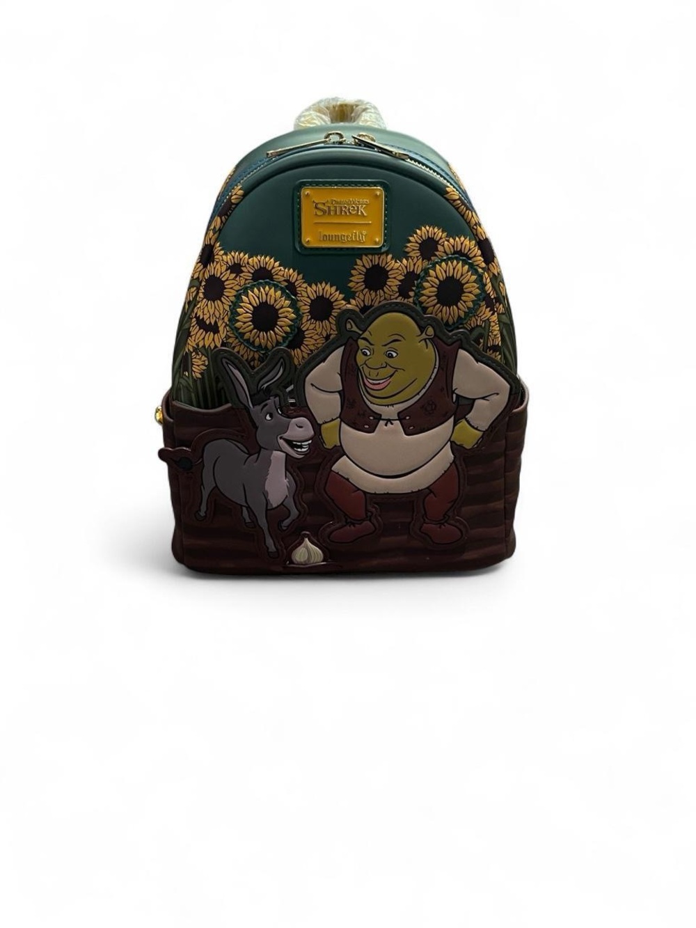 Loungefly Shrek & Donkey Sunflower Field Mini Backpack NWT